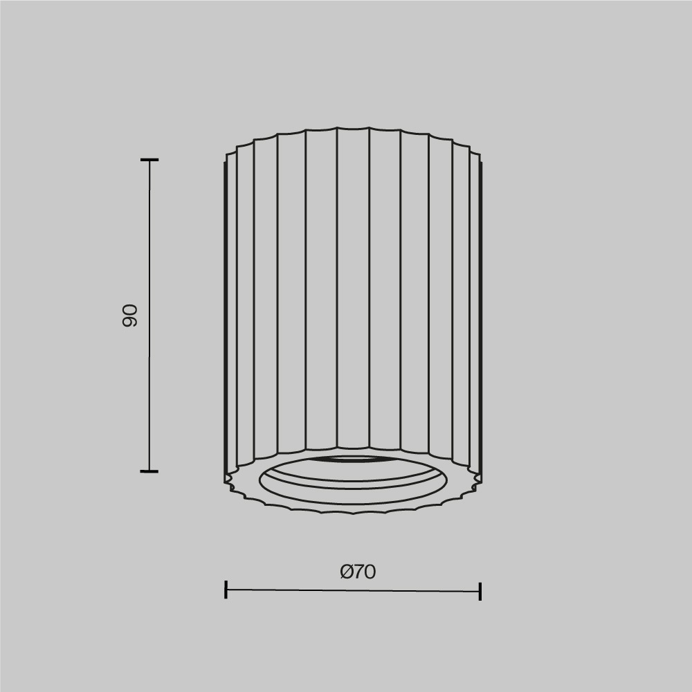 Накладной светильник Maytoni Conik Gyps C121CL-GU10-W