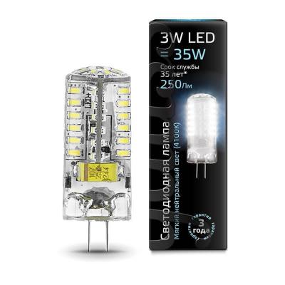 Лампа светодиодная Gauss G4 3W 4100K прозрачная 207707203