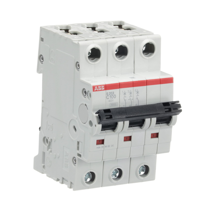 Автоматический выключатель ABB S203 3-полюсный C100 6кА