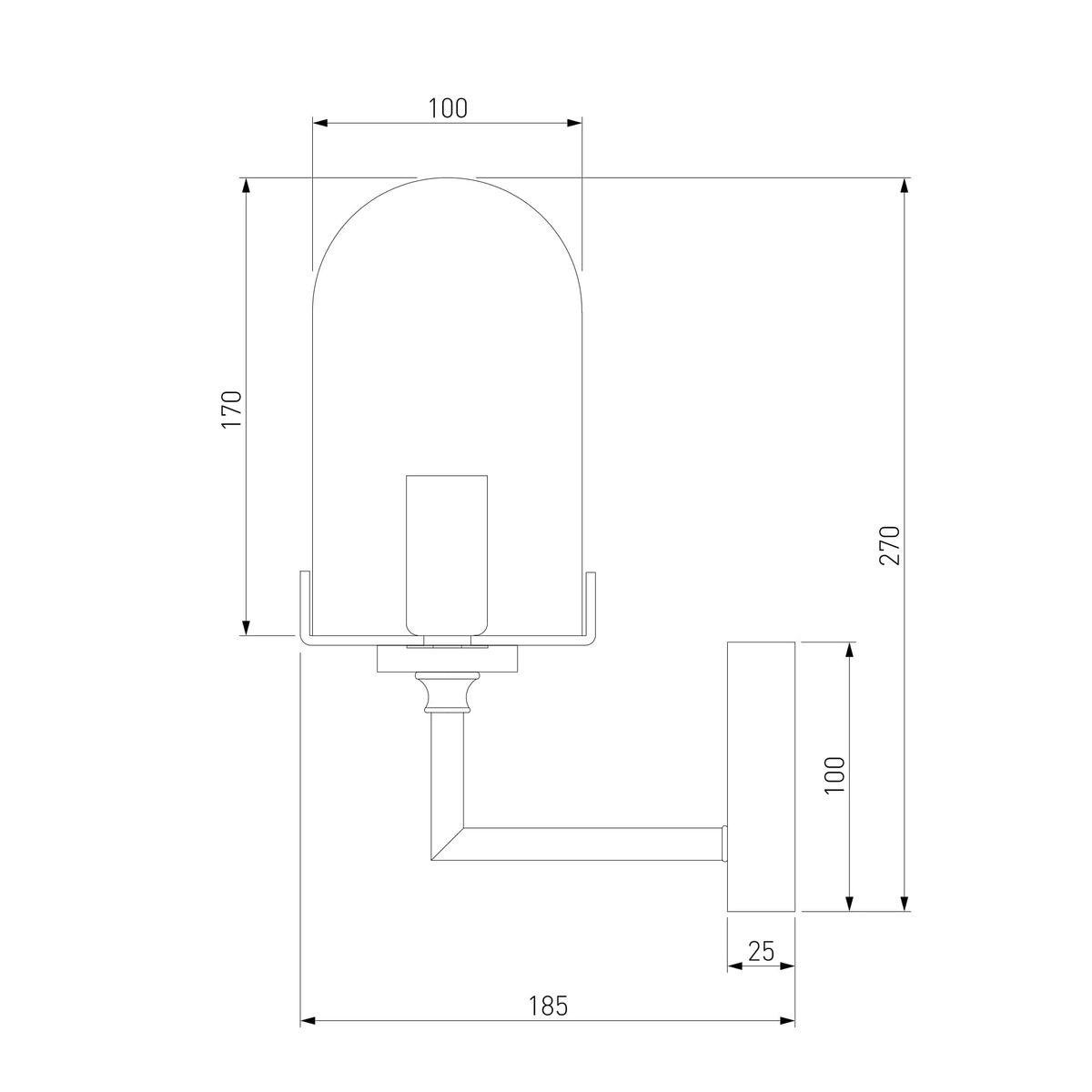 Бра Eurosvet Pluto 60156/1 хром