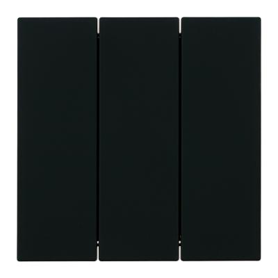 Выключатель 3-клавишный (механизм) Stekker Мия 250В 10А RSW10-3108-05 черный бархат 50444