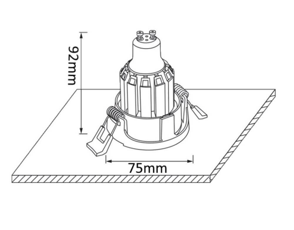 Встраиваемый светильник Crystal Lux CLT 004С1 WH