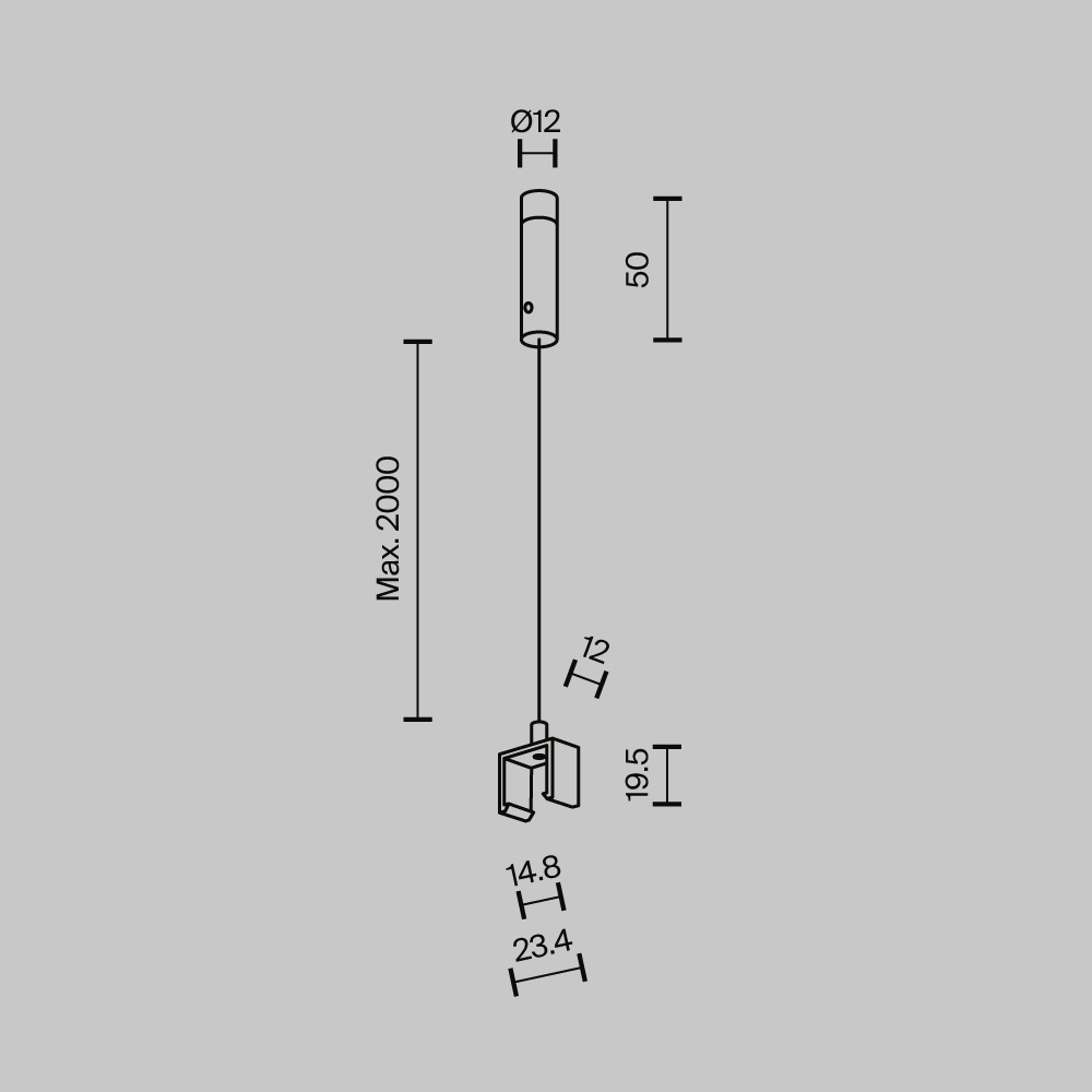 Крепление Maytoni Technical Exility X TRA239SW-2B