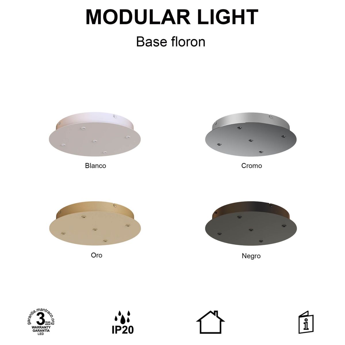 Основание потолочное 5L Mantra Modular Light Florones 9364