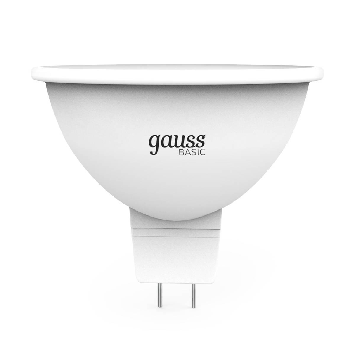 Лампа светодиодная Gauss Elementary MR16 GU5.3 7W 4100K матовая 11527