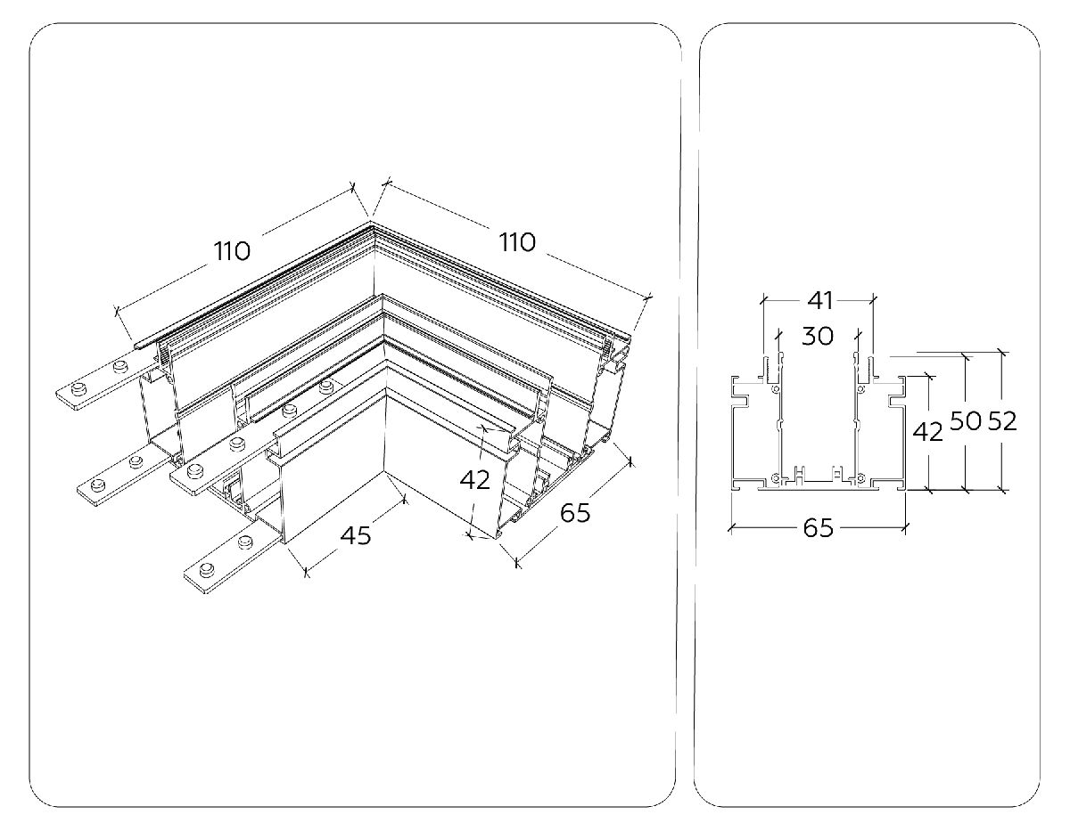 Коннектор угловой Ambrella Light Magnetic 220V GL1045