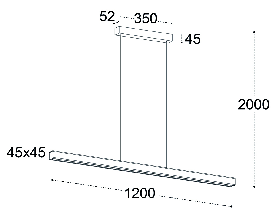 Линейный подвесной светильник Italline IT013-6021 black 3000K