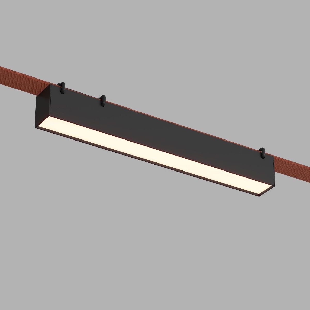 Трековый однофазный светильник Denkirs Belty Linear DK5575-BK