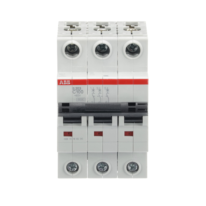 Автоматический выключатель ABB S203 3-полюсный C100 6кА