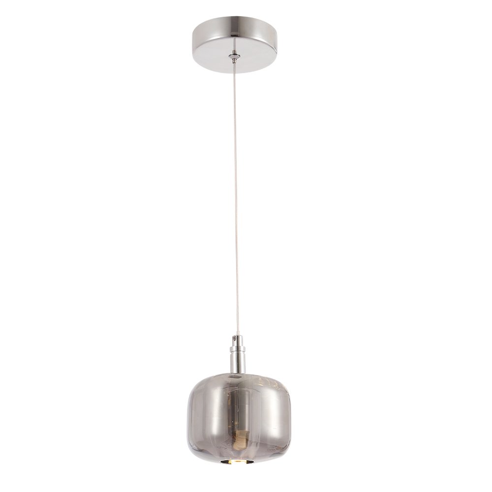 Подвесной светильник Crystal Lux BOX SP1 CHROME/SMOKE