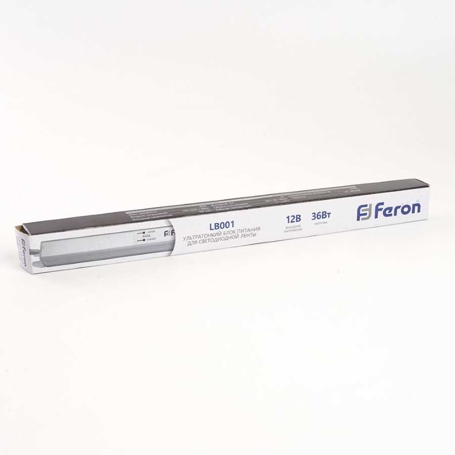 Блок питания Feron LB001 12V 36W IP20 3A 41343