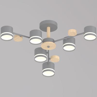 Люстра на штанге Reluce 68730-0.3-06 GX53 GREY+WOOD