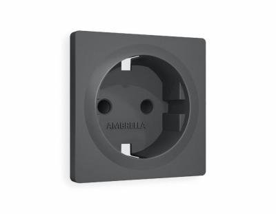 Лицевая панель для розетки с/з со шторками Ambrella Volt Alfa AP9070