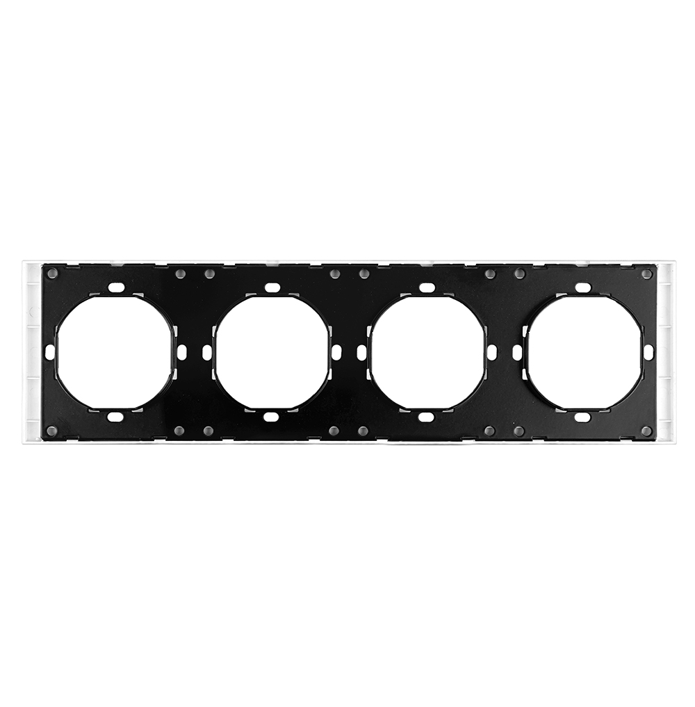 Рамка 4-местная Stekker Мия PFR00-3004-01 белая магнолия 50459