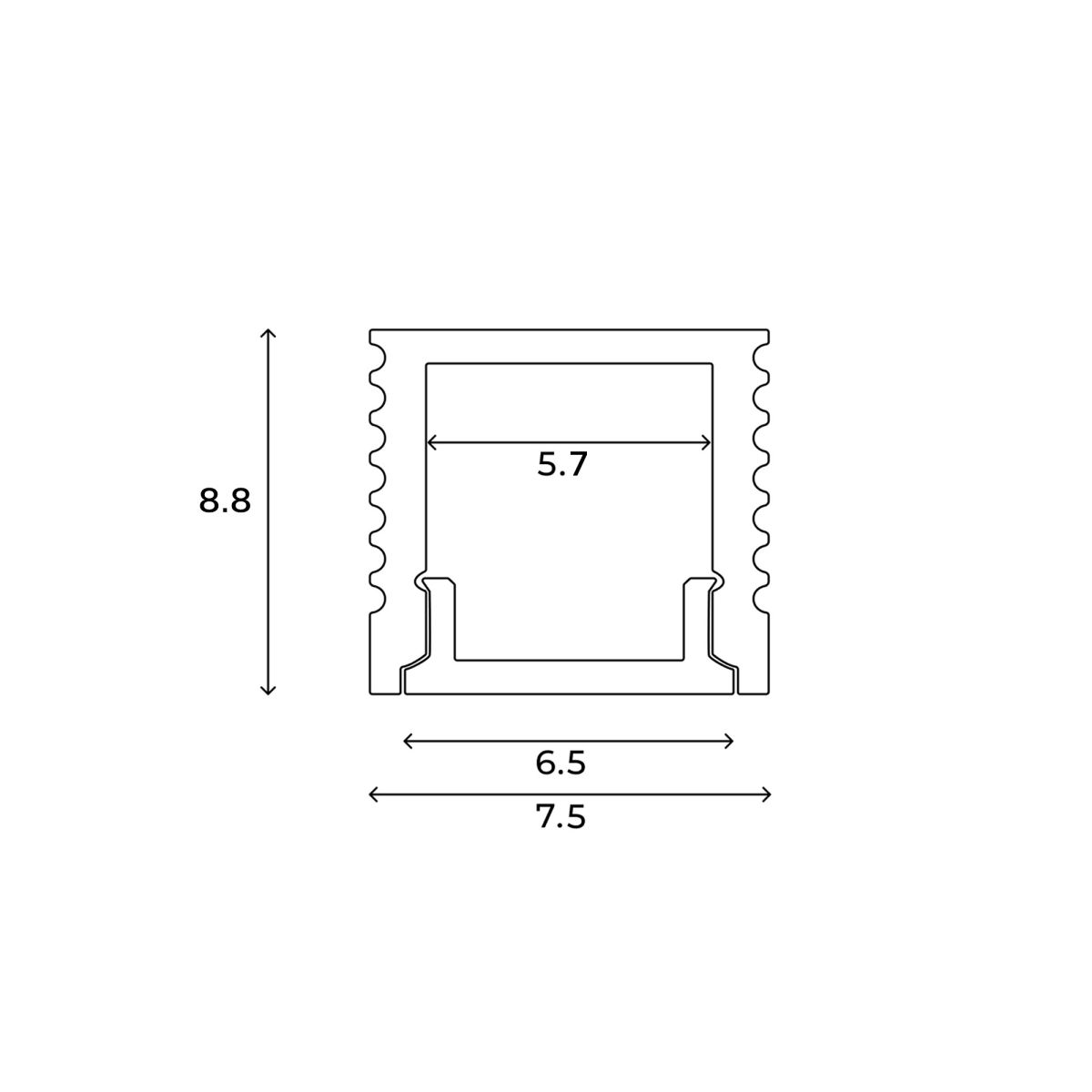Накладной профиль для светодиодной ленты Hesby Lighting Line HSBL_0198