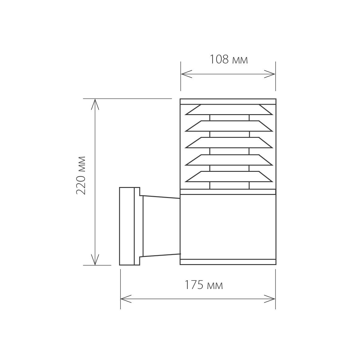 Уличный настенный светильник Elektrostandard 1408 Techno 4690389067693