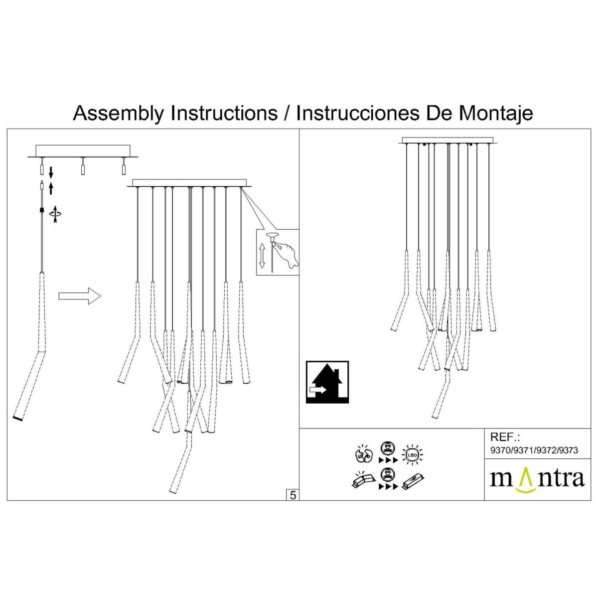 Основание потолочное 14L Mantra Modular Light Florones 9373