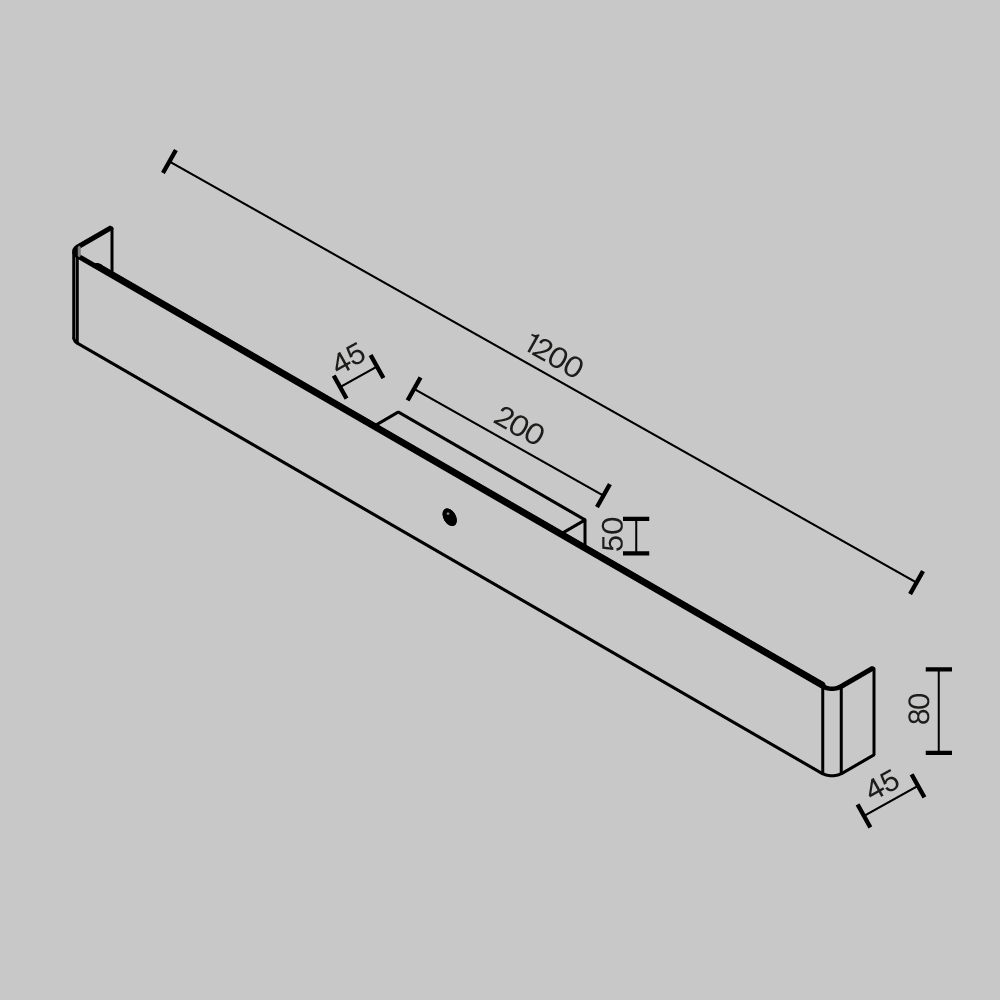 Настенный светильник Maytoni Bracket MOD492WL-L20BK
