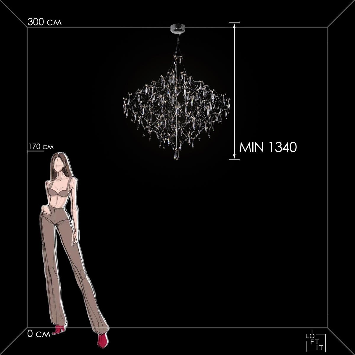 Подвесная люстра Loft IT Mira 10259/1000 Silver Asfour