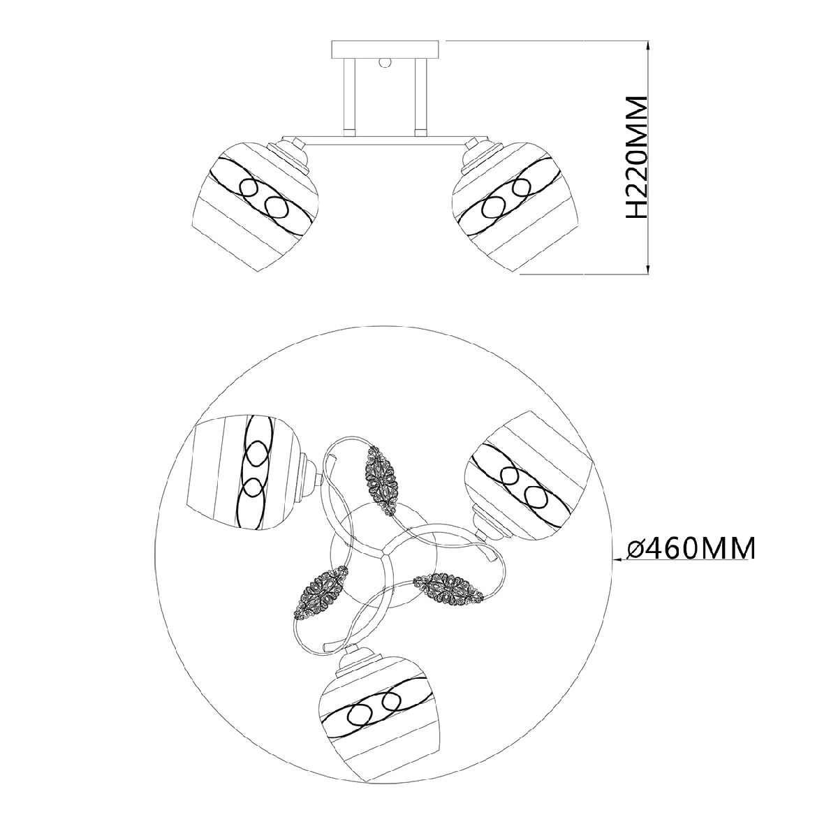 Потолочная люстра Escada Aiva 1110/3PL