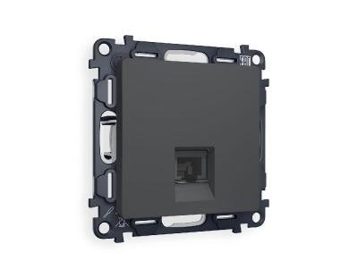 Комплект механизма телефонной розетки RJ-11(4P4C) со шторкой Ambrella Volt Alfa MA912030