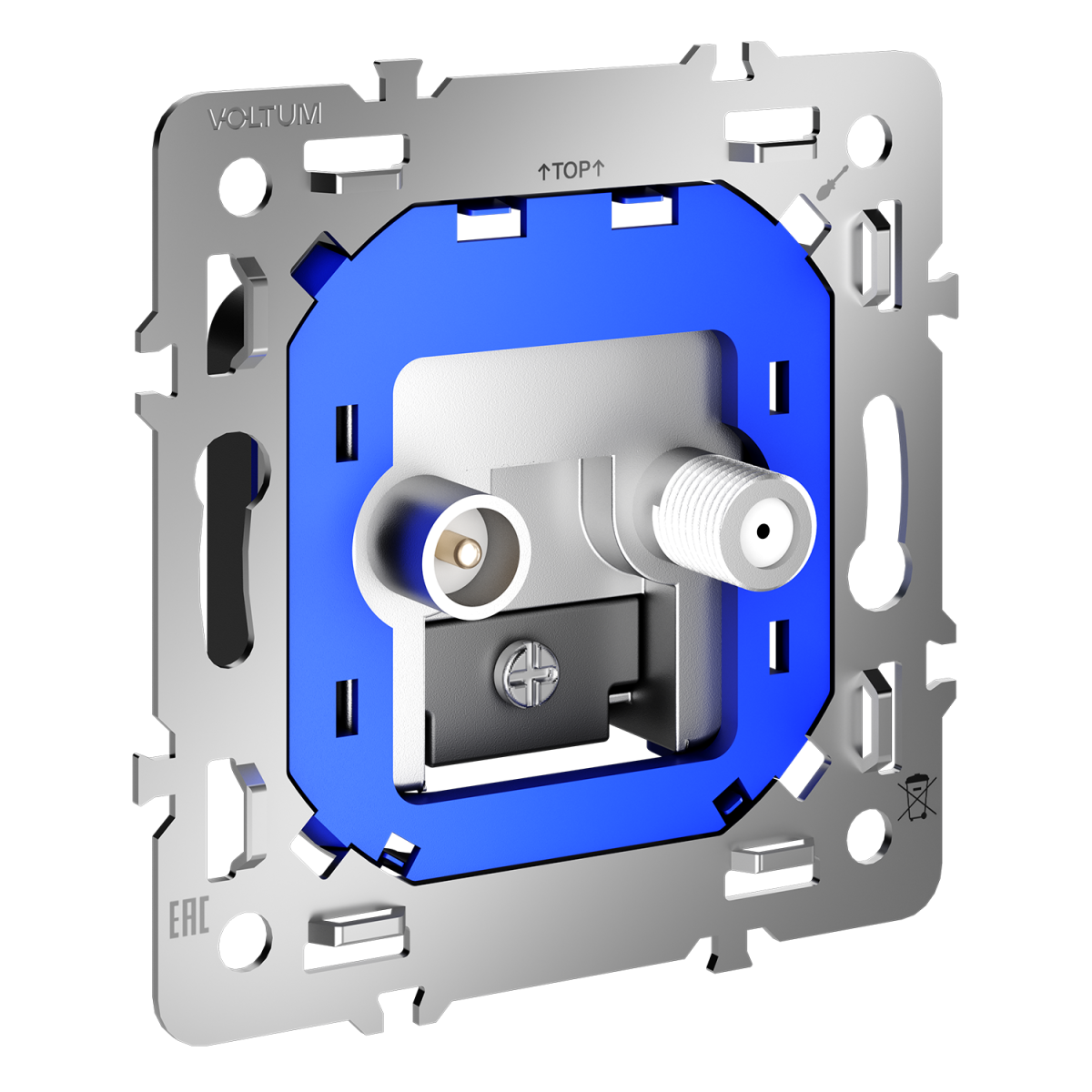 Механизм розетки телевизионной оконечной TV+SAT Voltum S70 VLS0604M