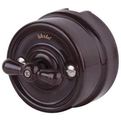 Выключатель Werkel на 4 положения двухклавишный Retro коричневый W5620014 W5620014 4690389166754