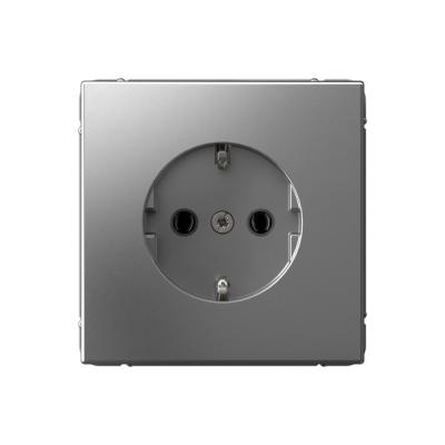 Розетка с заземлением 16А Systeme Electric ArtGallery Сталь GAL000943S