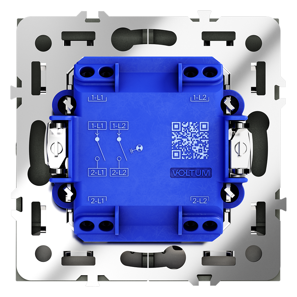 Выключатель двухклавишный с подсветкой Voltum S70 VLS020206