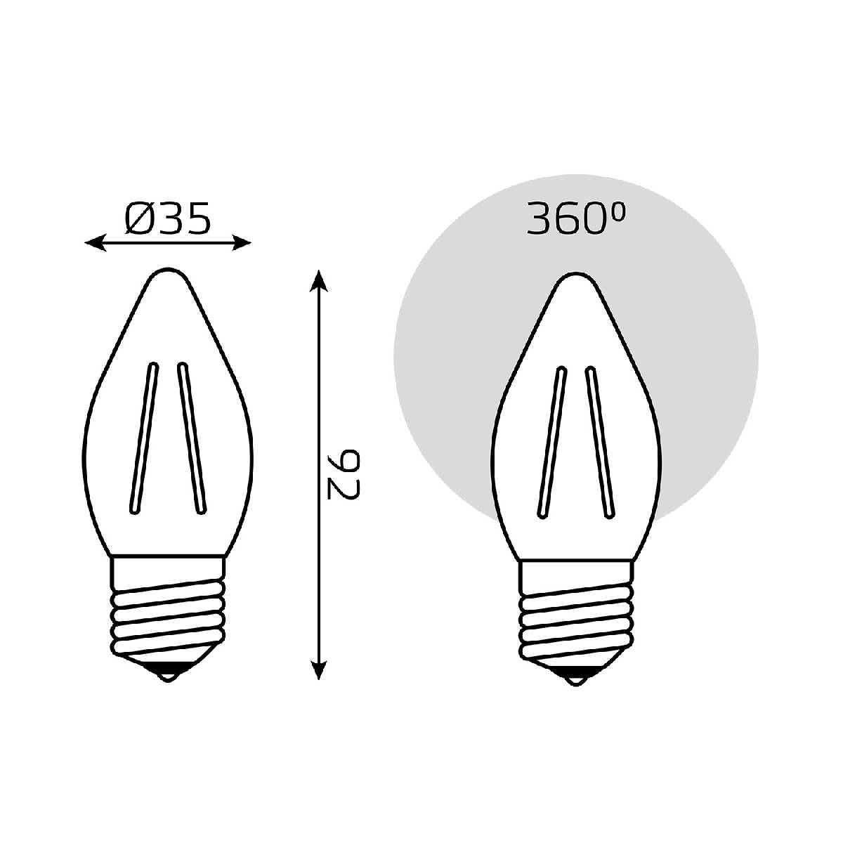 Лампа светодиодная Gauss Filament E27 11W 4100K 103802211