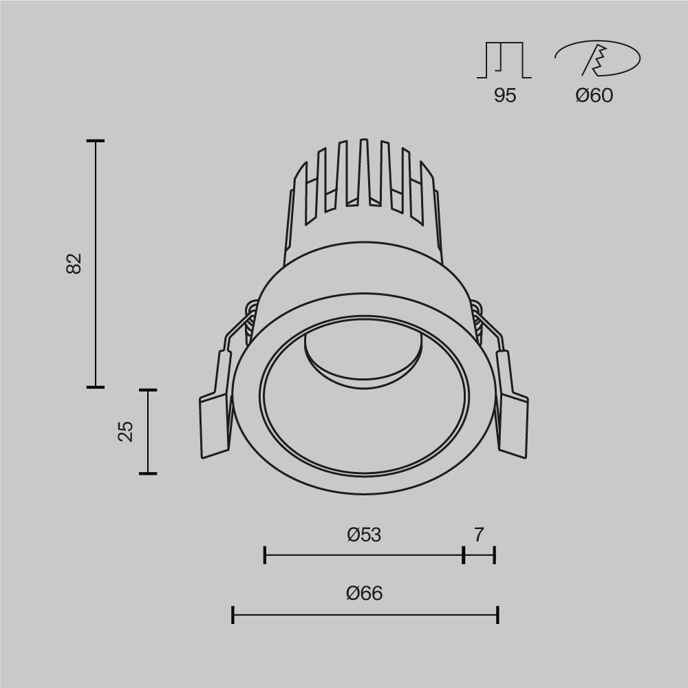 Встраиваемый светильник Maytoni Technical Dip Hight DL123-10W-3K-B