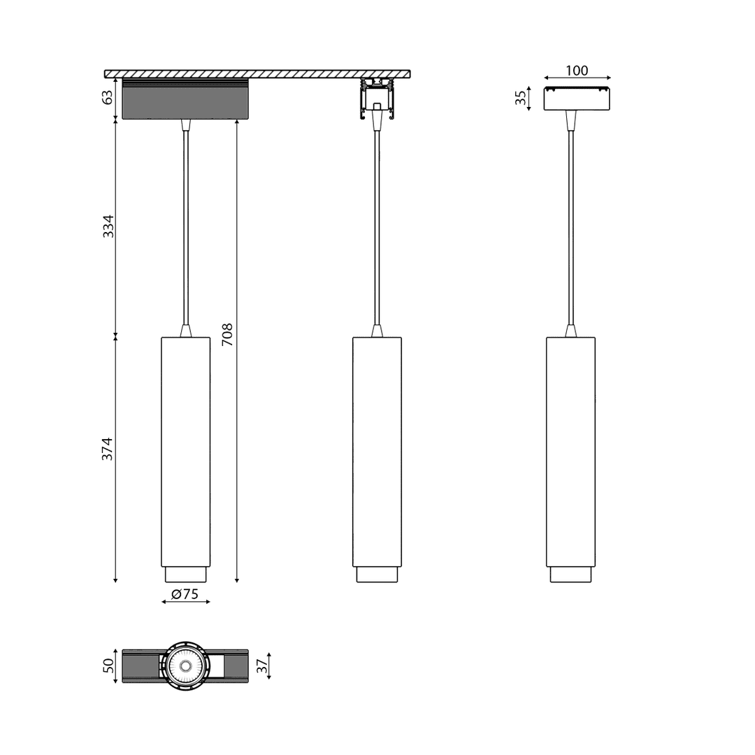 Трековый светильник DesignLed SY-601242-BL-20-NW 003579