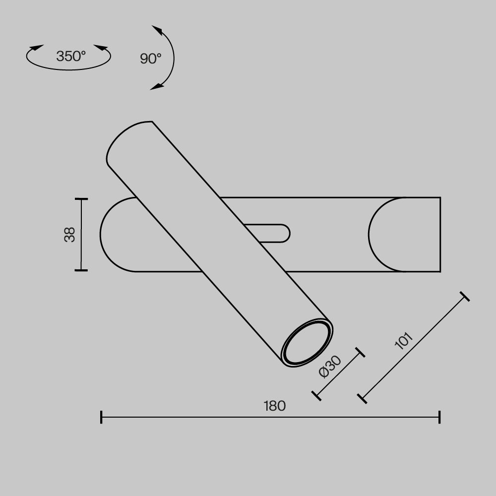 Настенный светильник Maytoni Paradox MOD442WL-L8B3K1
