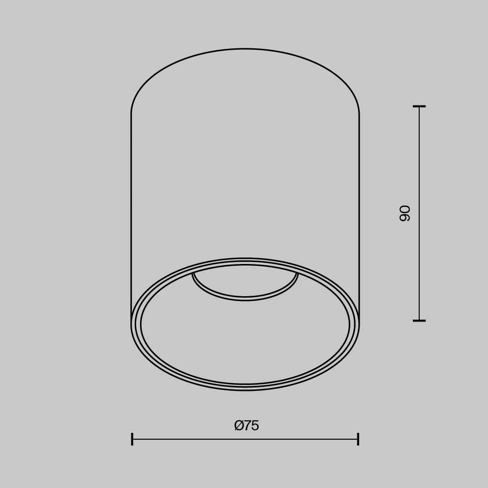 Накладной светильник Maytoni Alfa led C064CL-12W4K-RD-WB