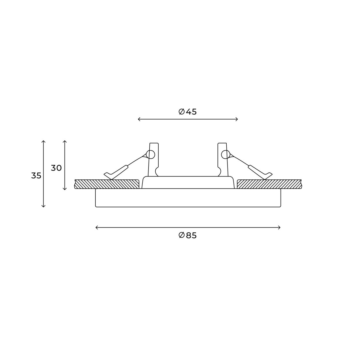 Встраиваемый светильник Hesby Lighting Clarity HSBL_0133