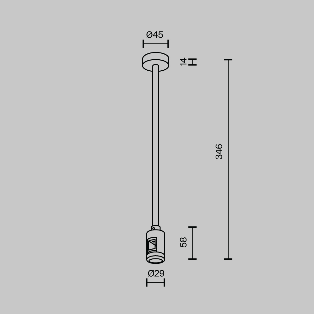 Крепление потолочное одинарное Maytoni Flarity TRA158C-S1-PT