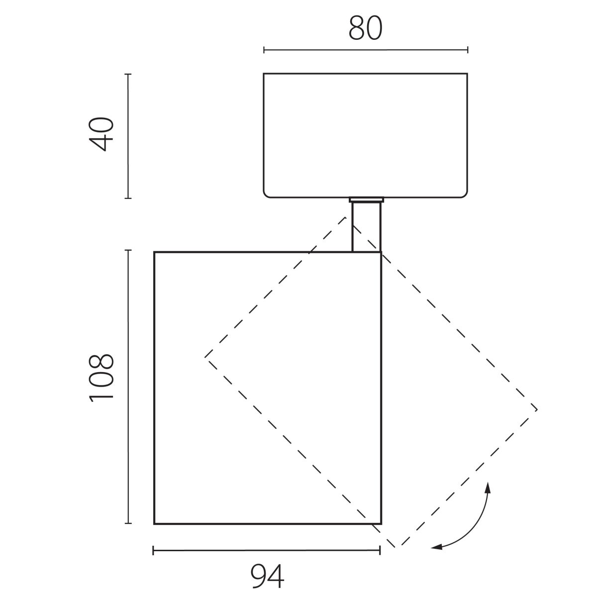 Накладной светильник Lightstar Alta Base A5436SO