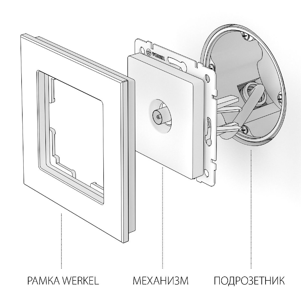 ТВ-розетка проходная Werkel 4690389155512 W1184001 a051116