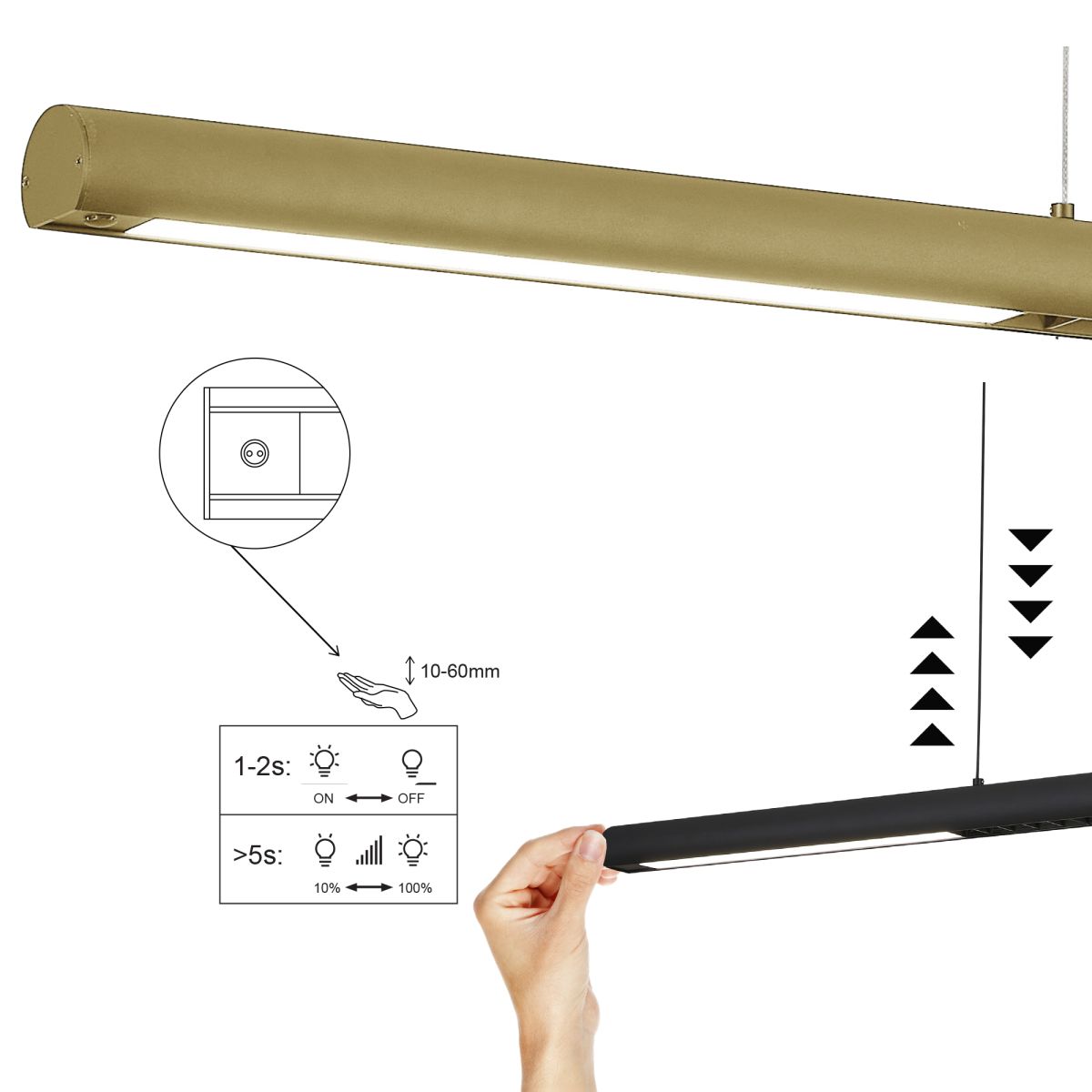 Линейный подвесной светильник Mantra Lineal 9034