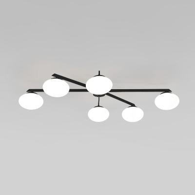 Потолочная люстра Eurosvet Opaline 70220/6 черный Smart a065765