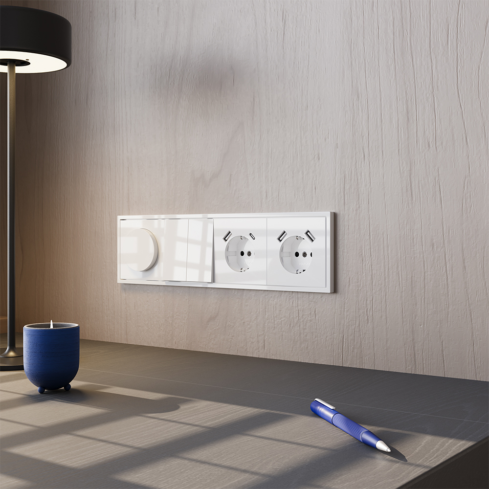 Розетка с USB, A+C Voltum S70 VLS040501