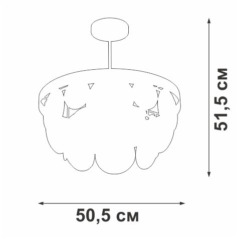 Люстра на штанге Vitaluce V5882-8/6PL