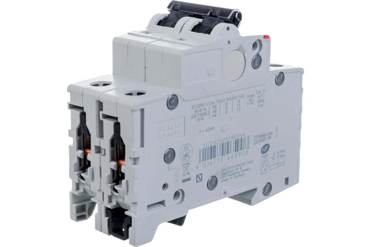 Автоматический выключатель ABB S202 2-полюсный C16 6кА