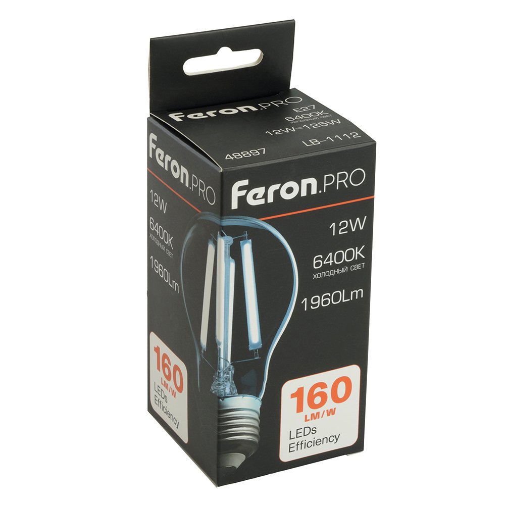 Светодиодная лампа Feron LB-1112 E27 12W 6400K 48897
