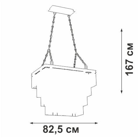 Каскадная люстра Vitaluce V5312-1/20
