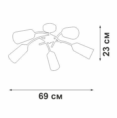 Потолочная люстра Vitaluce V2850-1/5PL