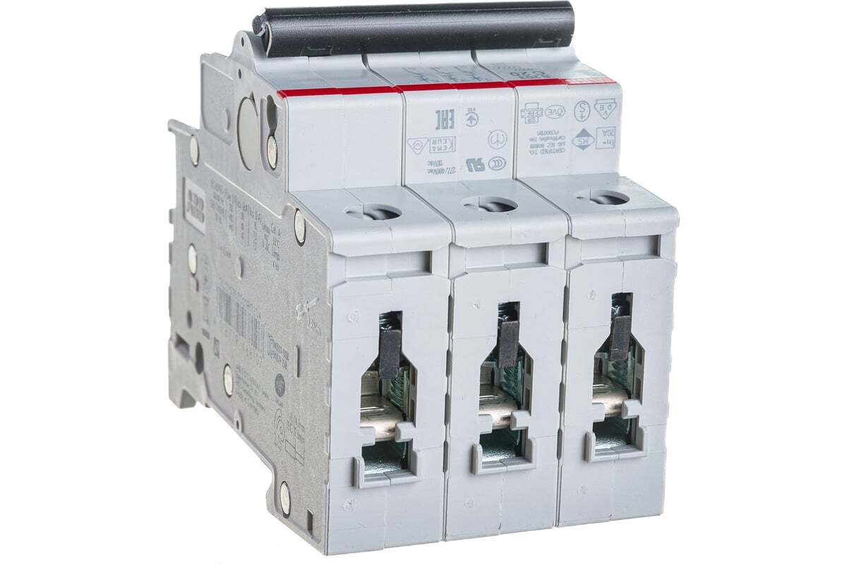 Автоматический выключатель ABB S203 3-полюсный C20 6кА