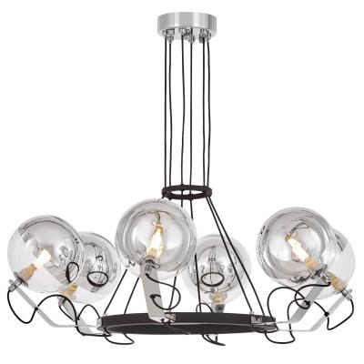 Подвесная люстра Lumina Deco LDP 9110-6 BK+CHR