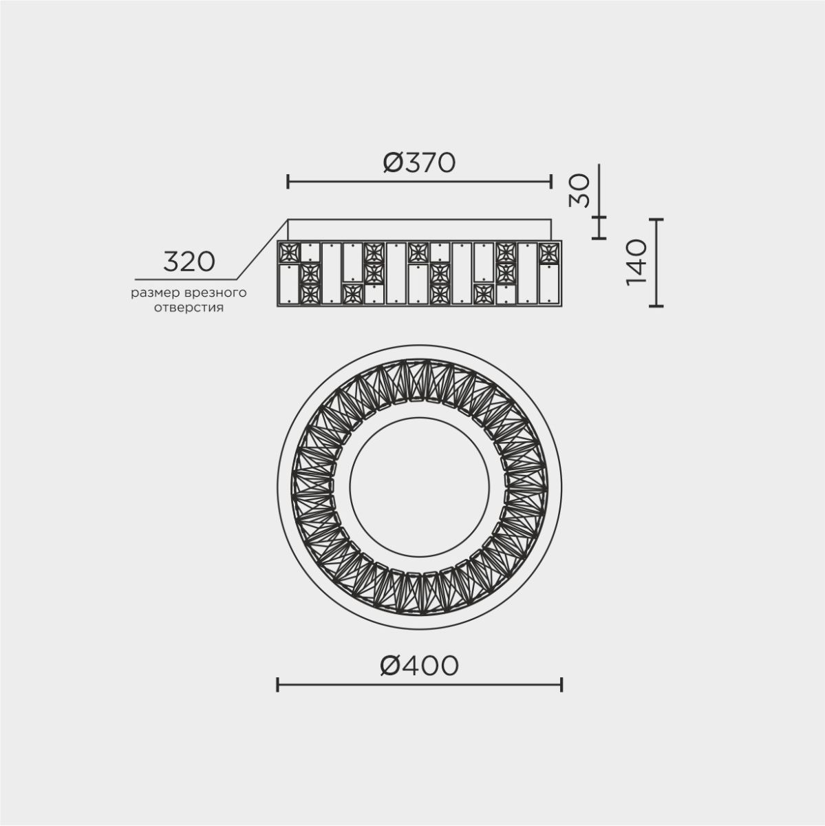 Потолочный светильник Modelux ML.2400.400 GD