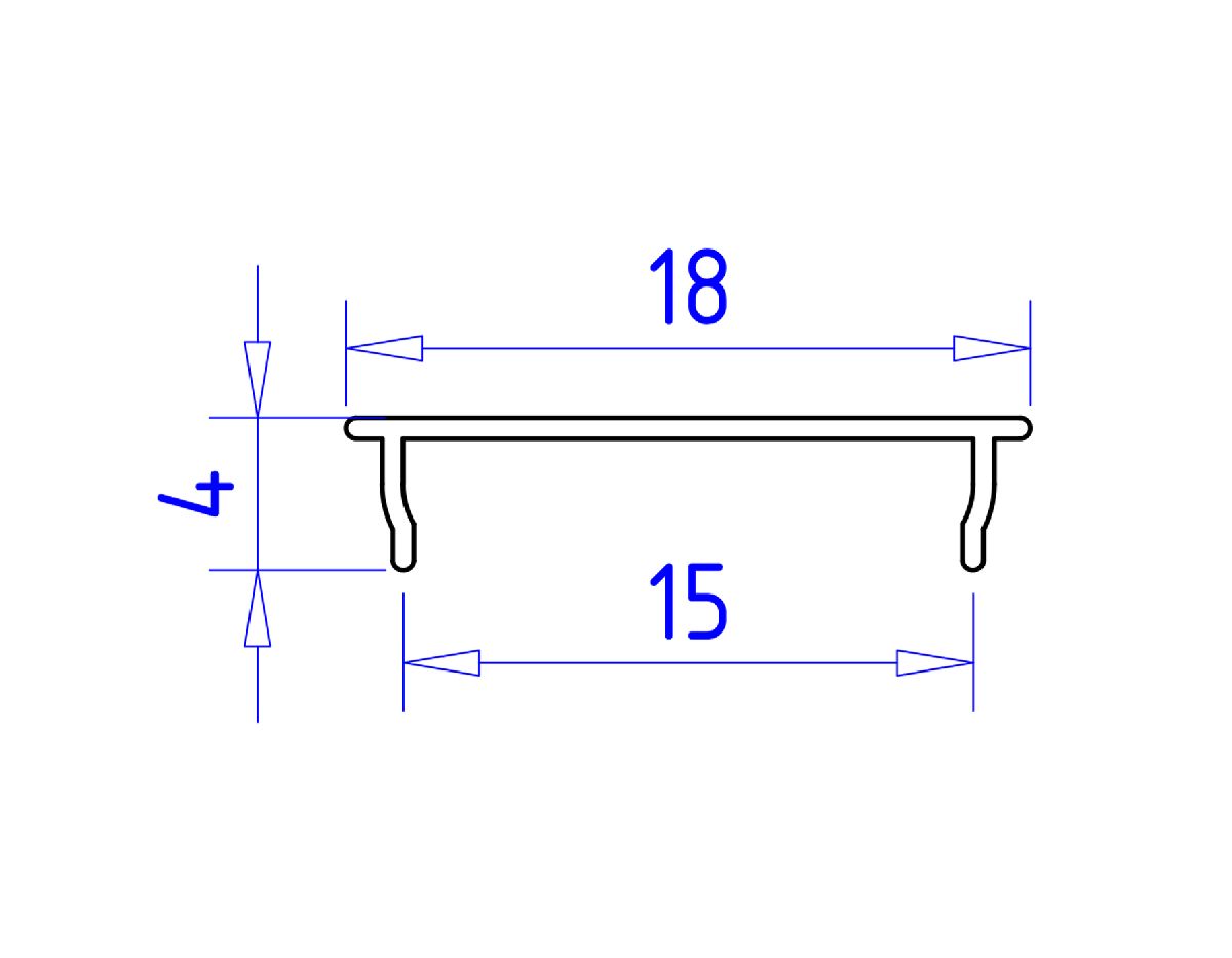 Алюминиевый накладной профиль Ambrella Light Alum Profile GP1600BK/BK